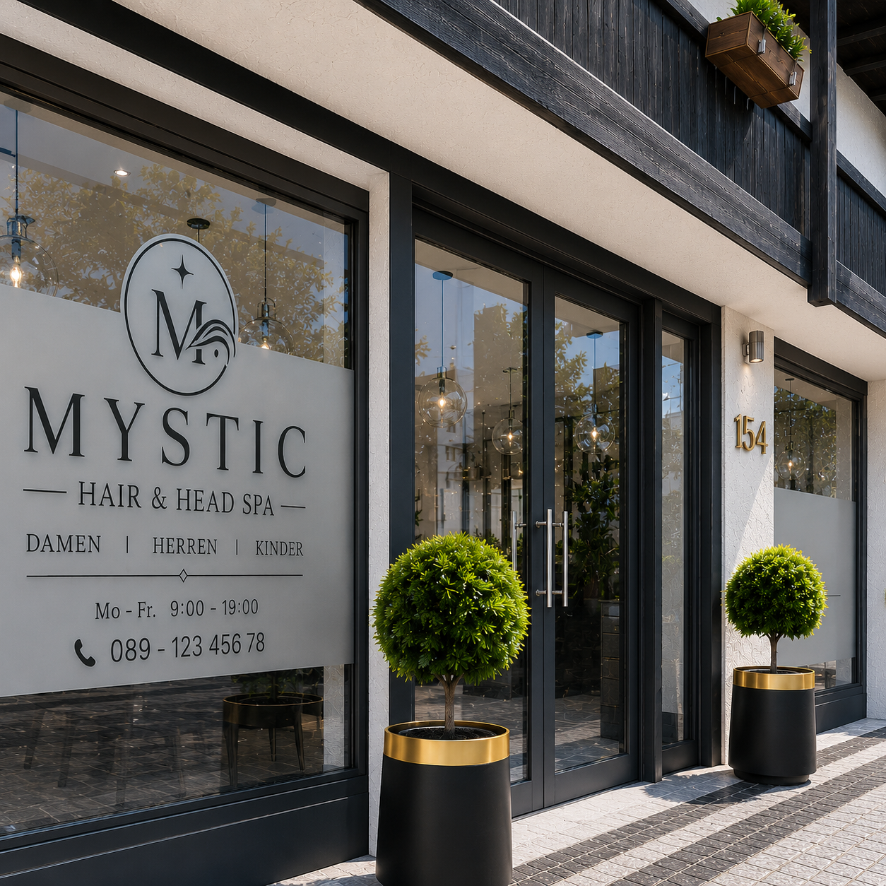 Friseurmeisterin bei der Arbeit im Salon Mystic